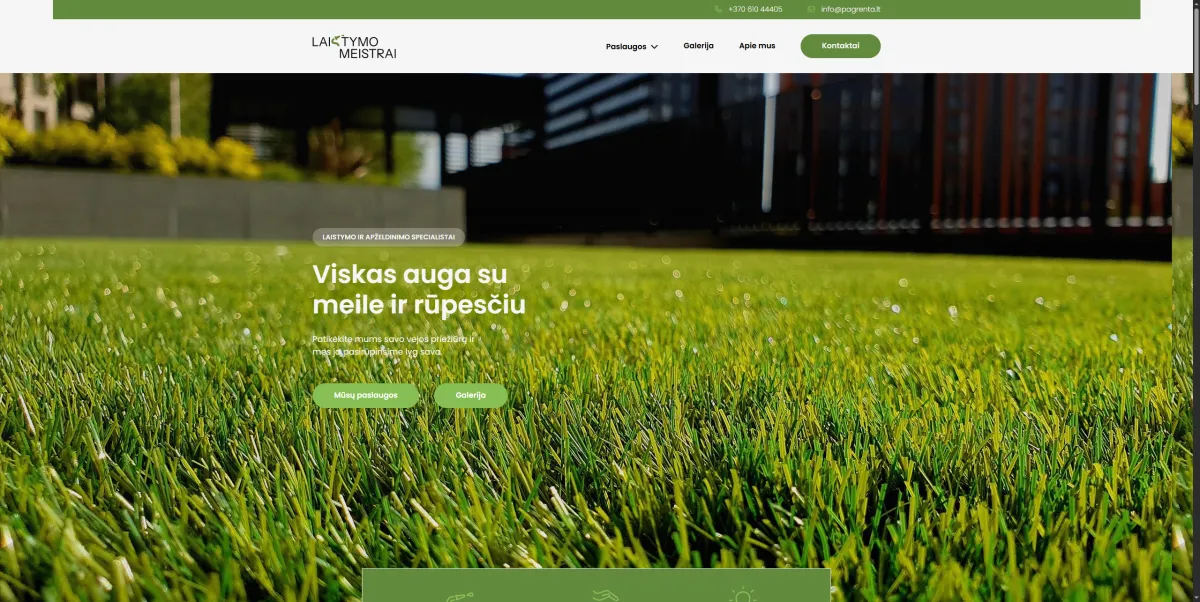 Laistymomeistrai.lt svetainės ekrano nuotrauka