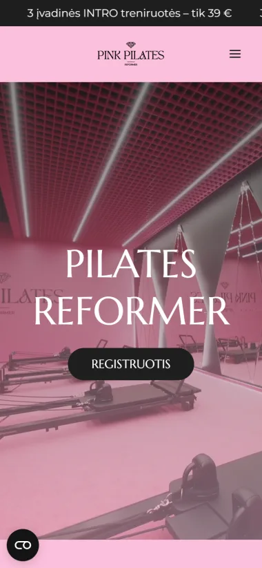 Pinkpilates.lt mobili versija